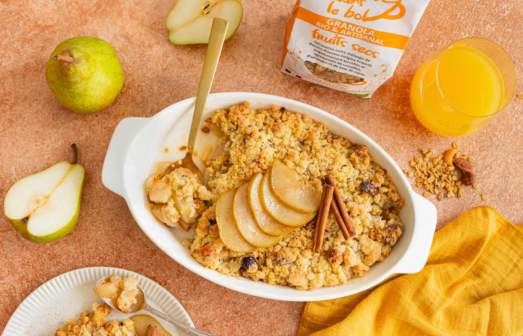 recette granola bio - compote de pommes Granola bio et muesli bio, boutique de céréales pour le petit déjeuner