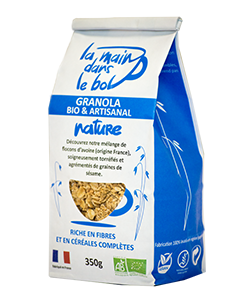 Découvrez notre gamme de granola nature bio, gamme de céréales pour le petit déjeuner