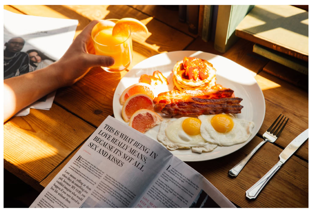 Le petit déjeuner, l'american breakfast