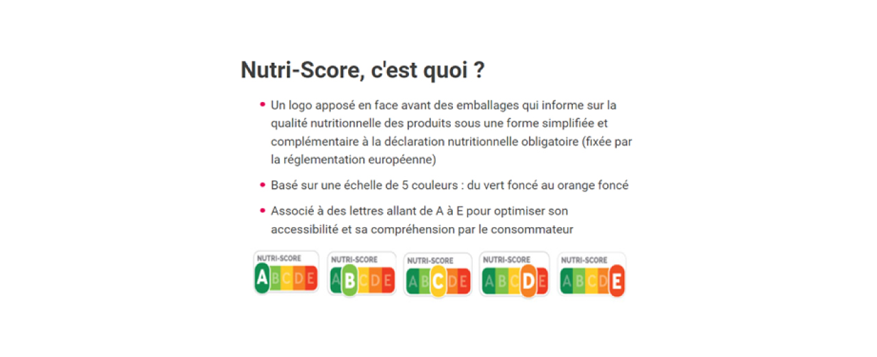 Le nutri-score, c'est quoi ? Un des systèmes d'évaluations pour définir la qualité des produits alimentaires