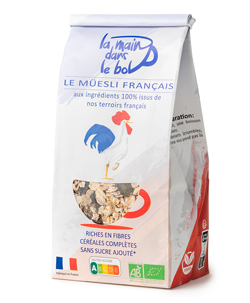 Le muesli français, votre muesli bio pour le petit déjeuner, céréales bio en paquet de 300g