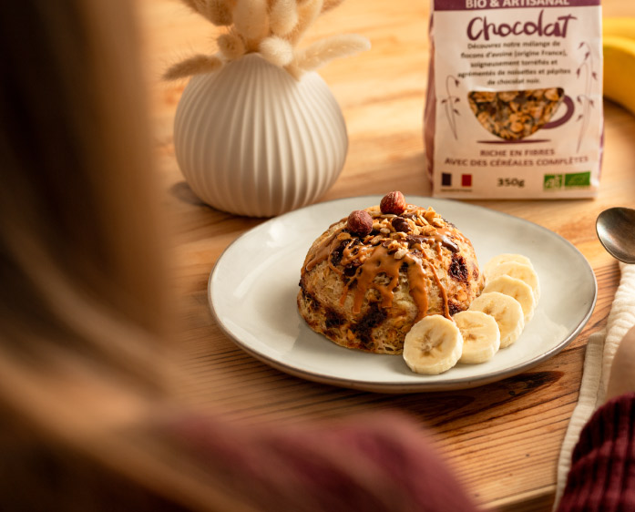 recette-bowl-cake-granola-bio-granola-chocolat-cereales-granola-bio-carre Recette Bowl cake granola chocolat pour le dessert